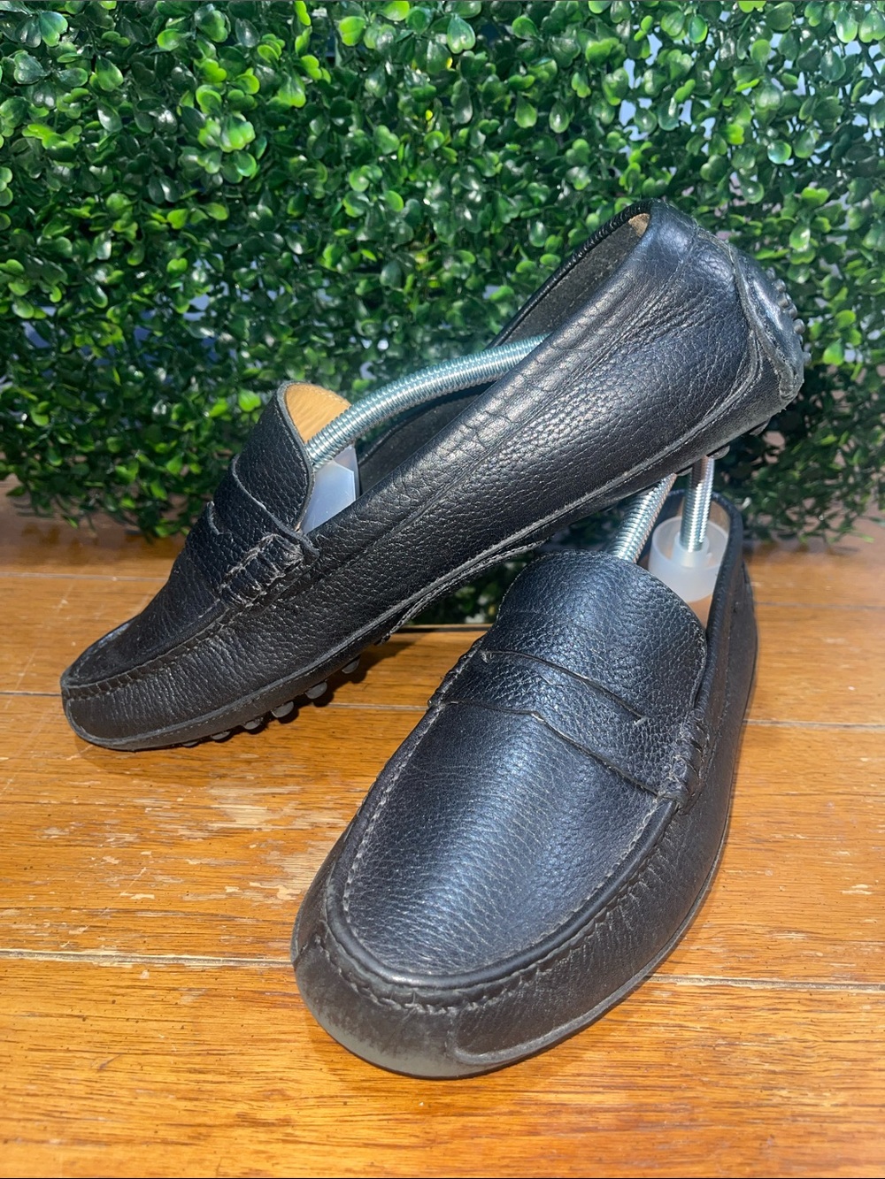 Cole Haan Black Leather Driving Loafers